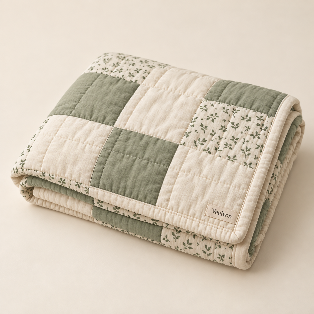 AI-generated product concept of Garden Patchwork Blanket