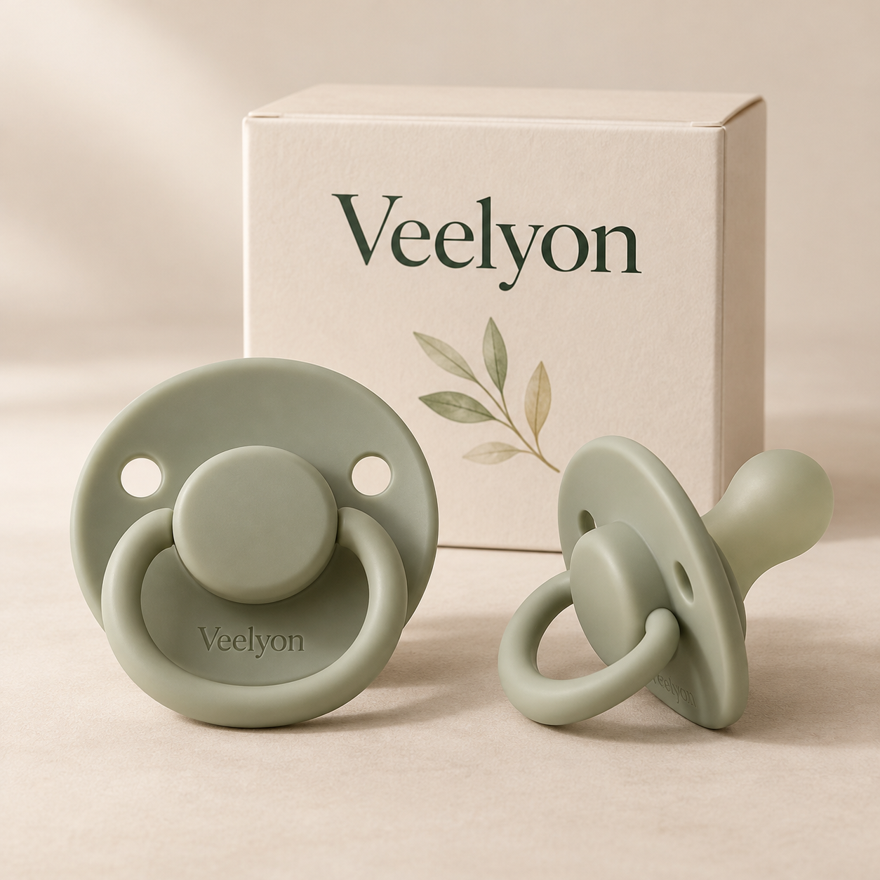 AI-generated product concept of Sage Classic Pacifier Duo